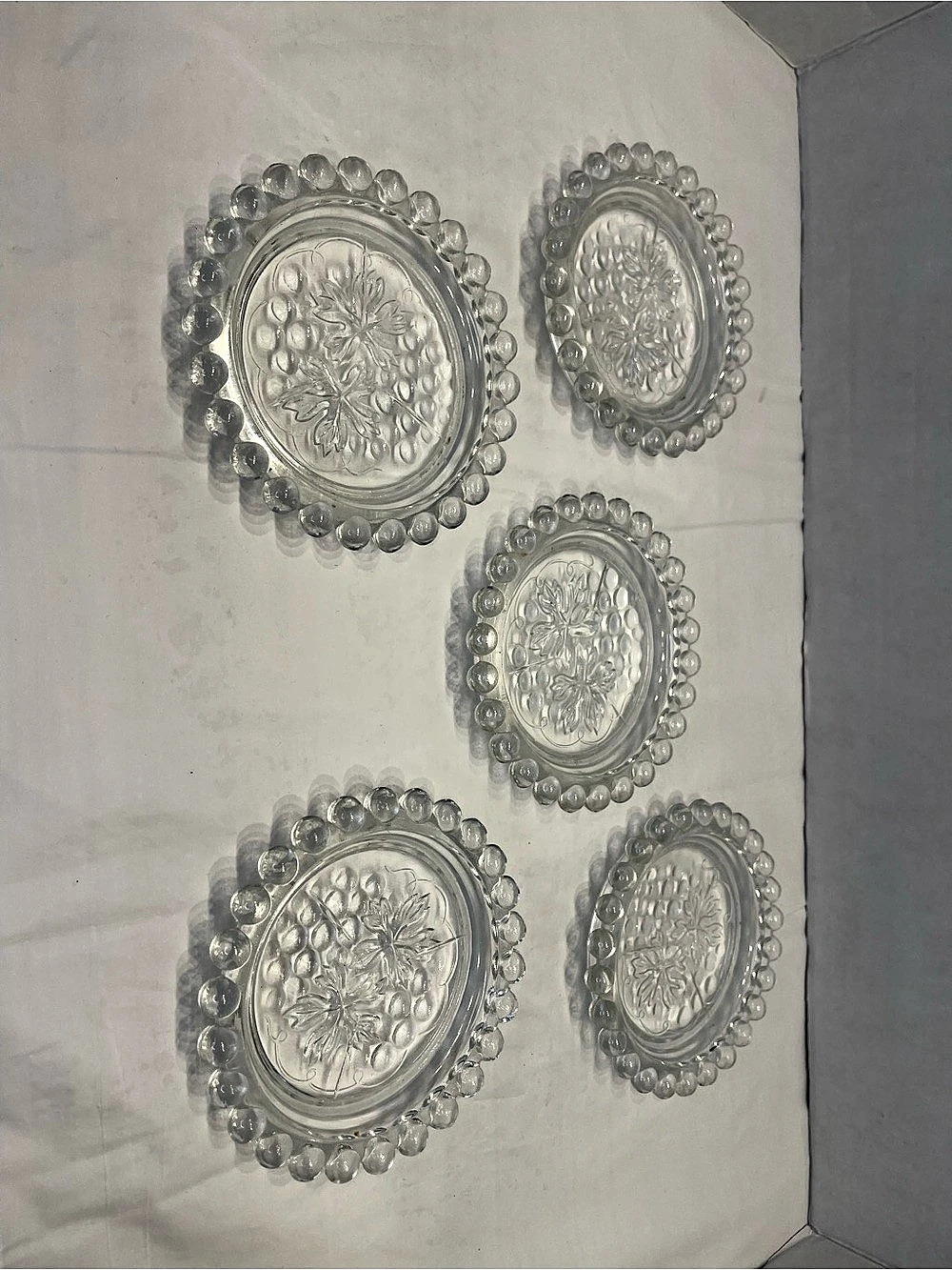 Vintage imperial glass coasters (5)